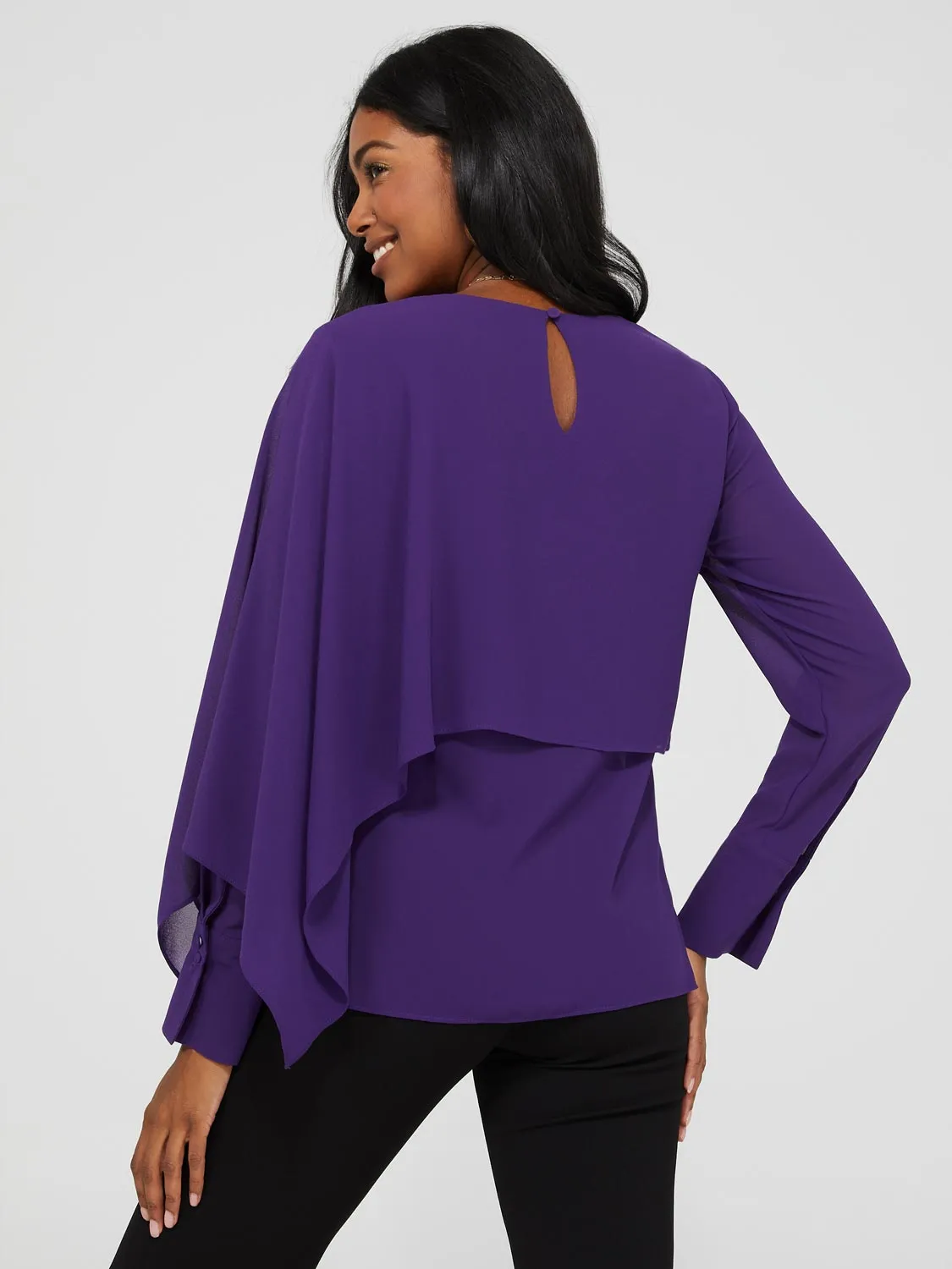 Chiffon Layered Blouse sold by Suzy Shier product image thumbnail 5