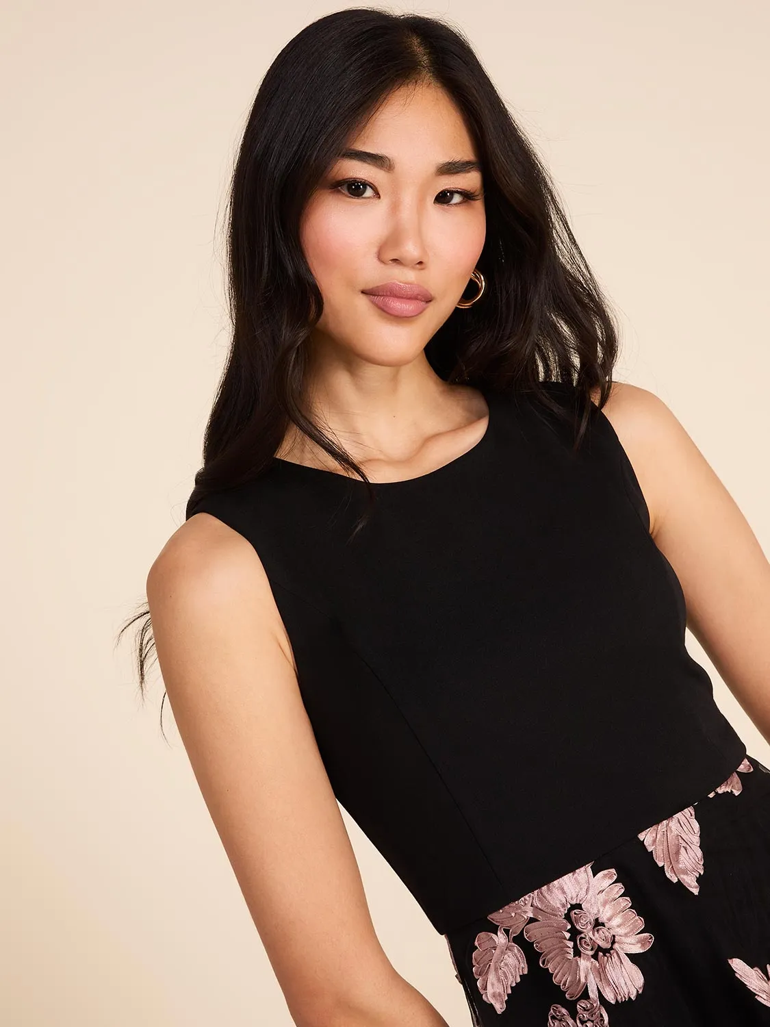 Floral Sleeveless Fit & Flare Midi Dress sold by Suzy Shier product image thumbnail 3