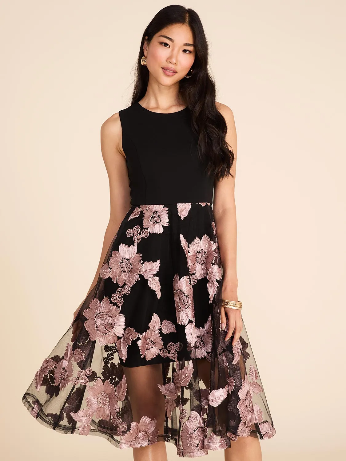 Floral Sleeveless Fit & Flare Midi Dress sold by Suzy Shier product image thumbnail 2