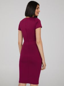 Asymmetrical Neck Midi Dress sold by Suzy Shier