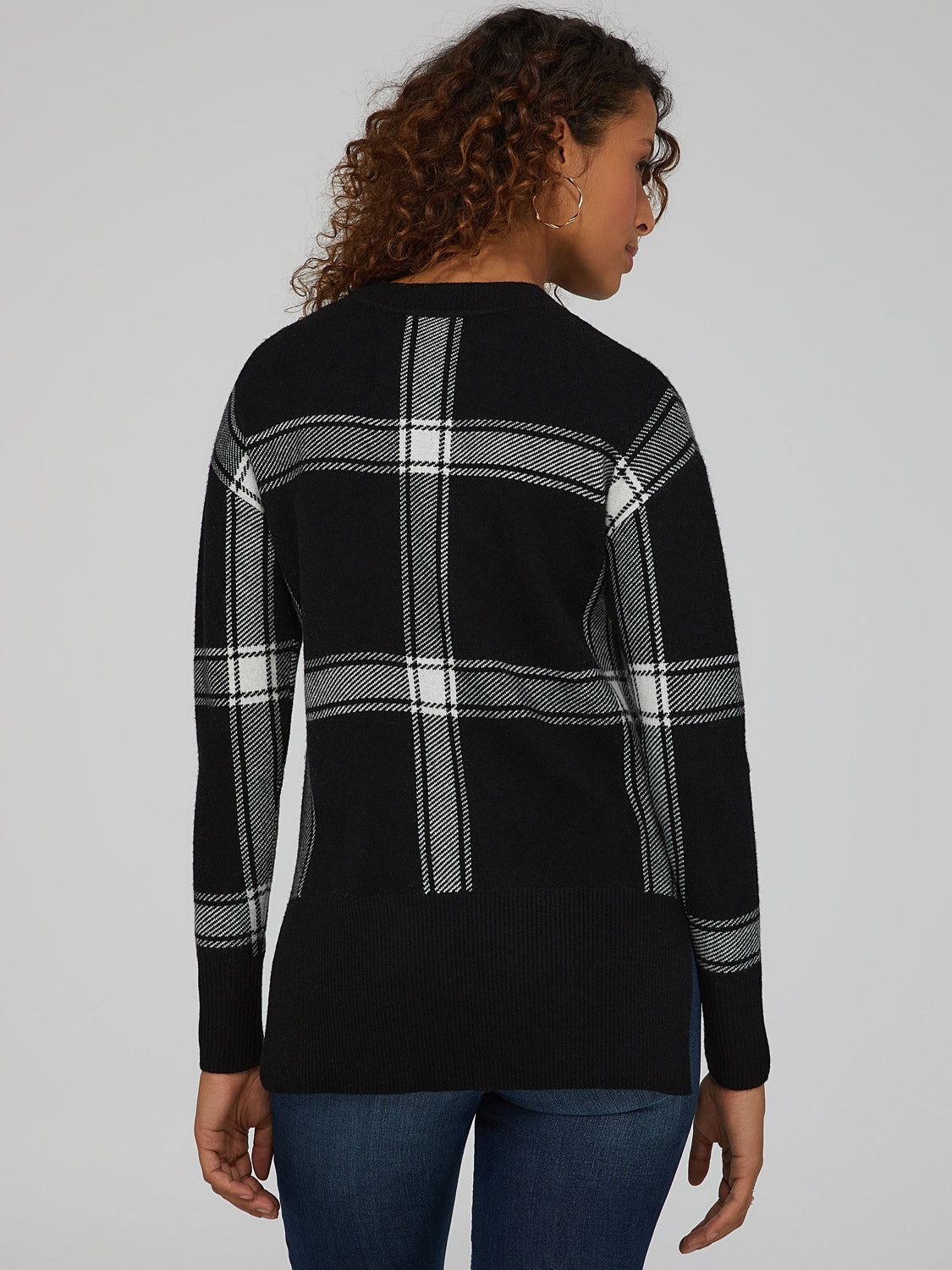 Plaid Crew Neck Sweater sold by Suzy Shier product image thumbnail 4