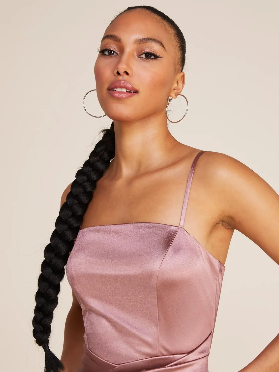 Fitted Stretch Satin Gown sold by Suzy Shier product image thumbnail 2