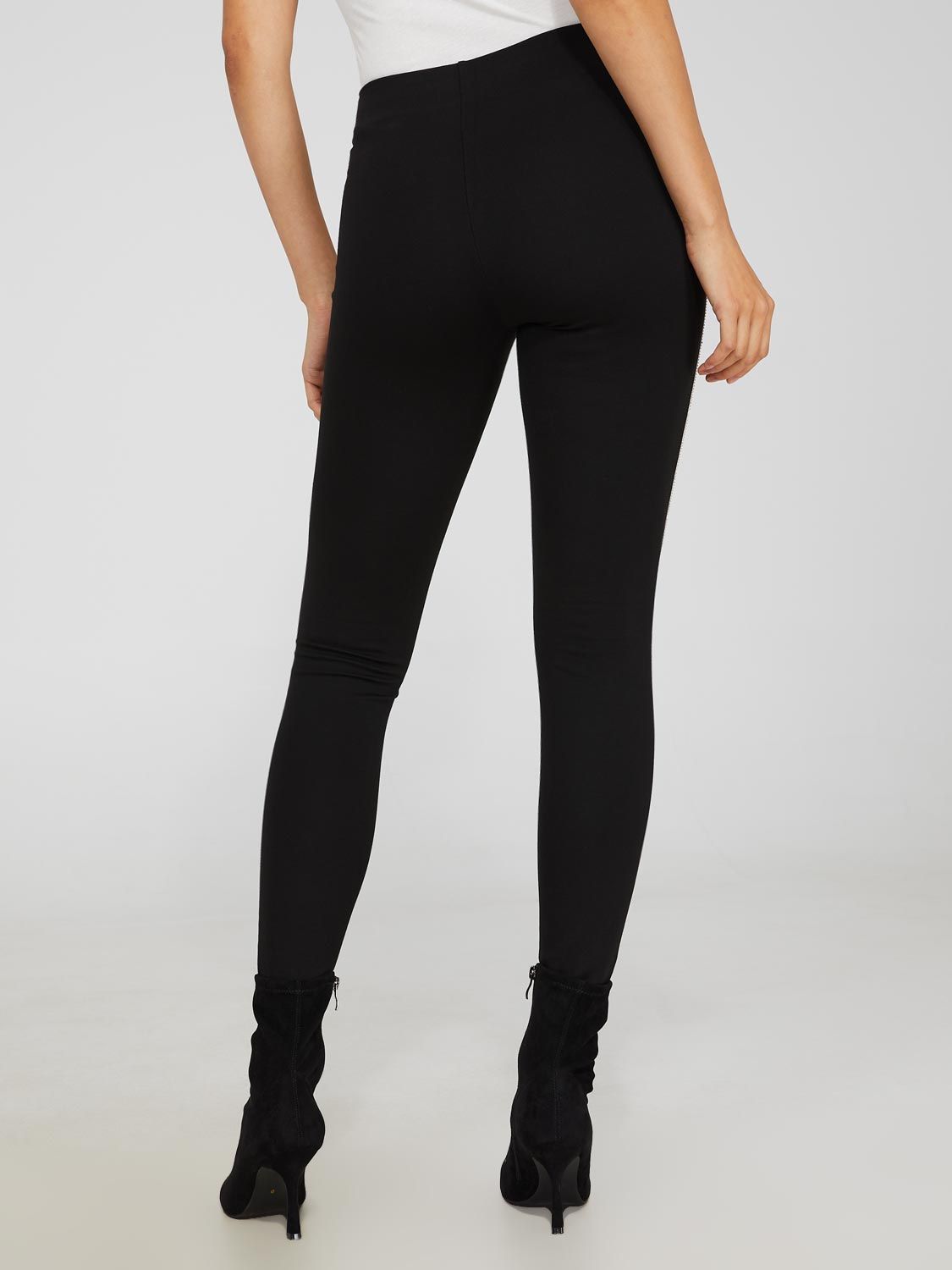 High-Waisted Pull-On Pants With Rhinestone Details sold by Suzy Shier product image thumbnail 4