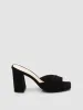 Square Toe High Block Heel Slide sold by Suzy Shier
