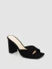 Square Toe High Block Heel Slide sold by Suzy Shier