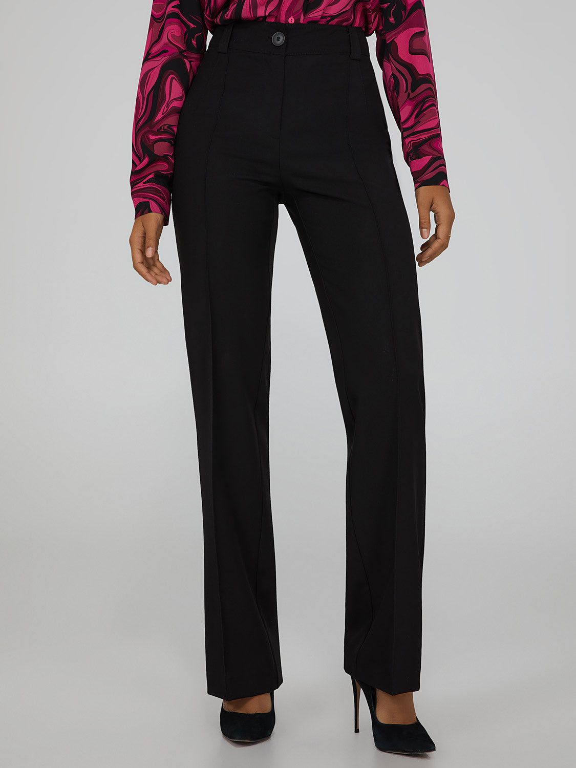 High Waisted Pintuck Straight Leg Pants sold by Suzy Shier product image thumbnail 2