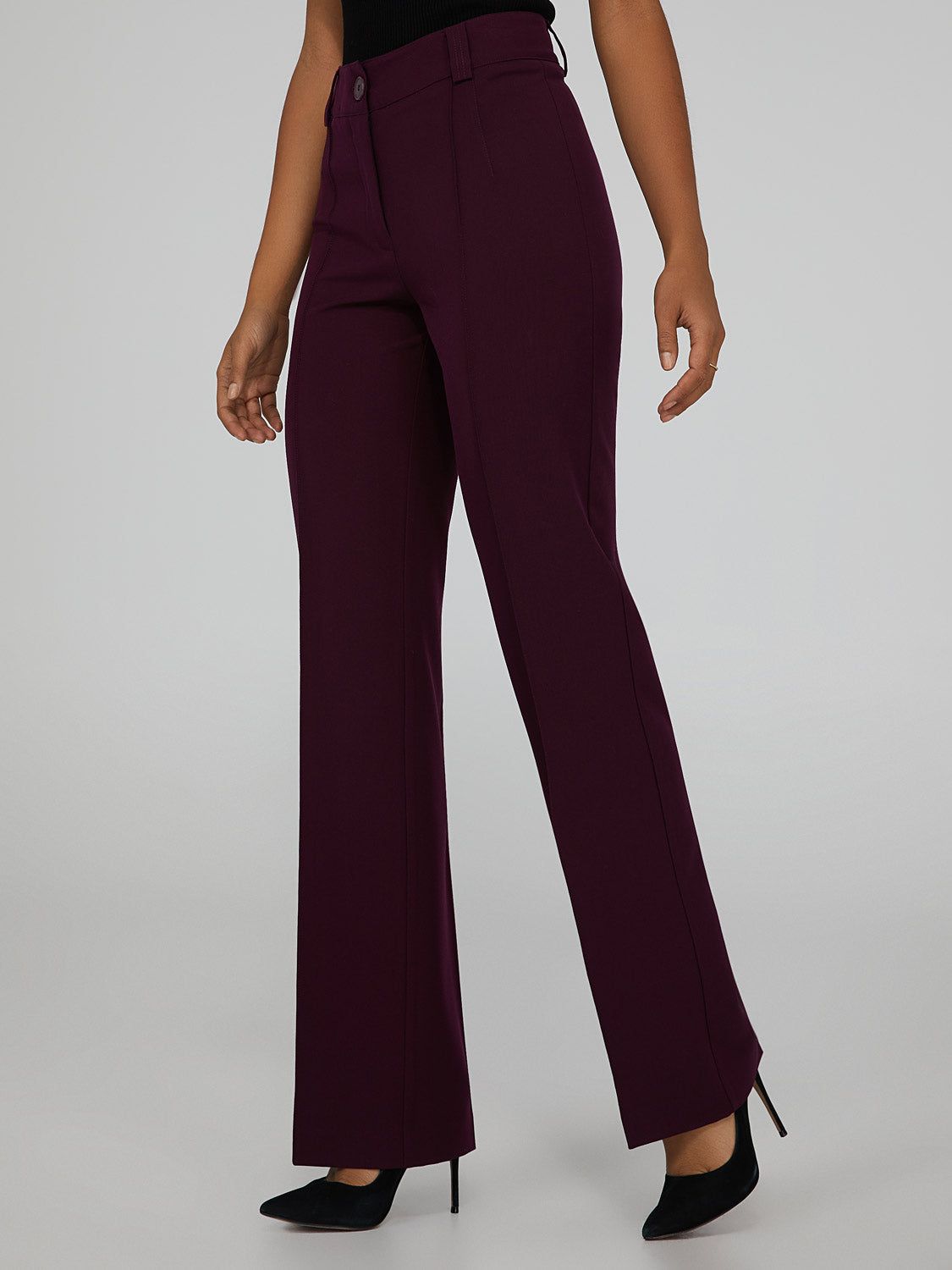 High Waisted Pintuck Straight Leg Pants sold by Suzy Shier product image thumbnail 7