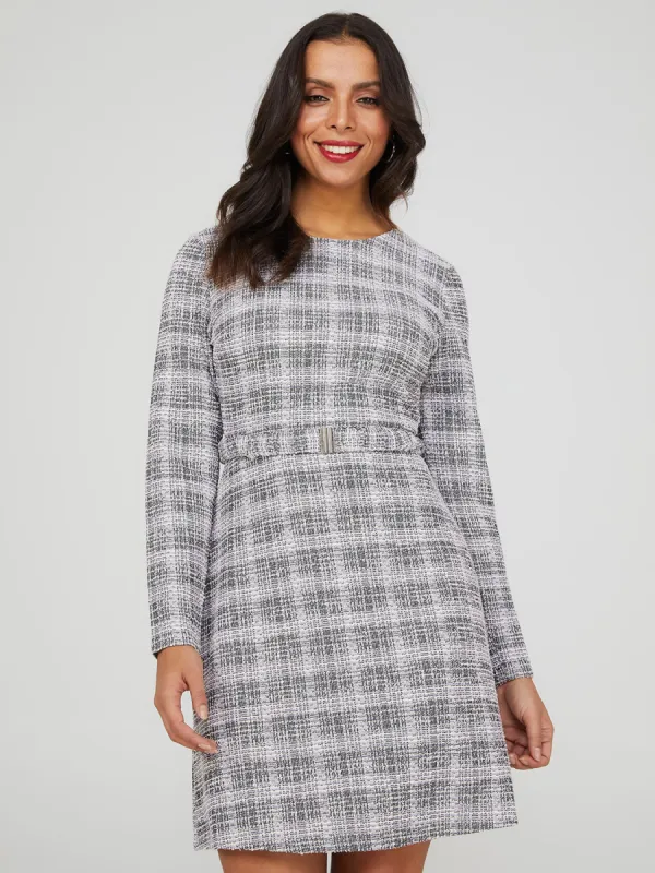 Metallic Boucle Fit & Flare Mini Dress sold by Suzy Shier