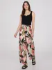 Tropical Print Crinkle Gauze Palazzo Pant sold by Suzy Shier