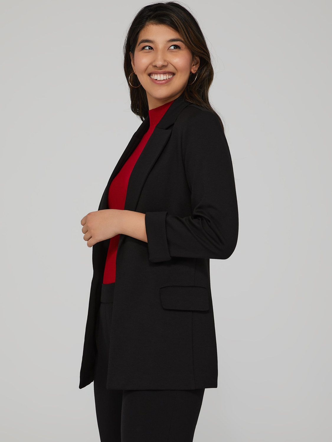 Cuffed 3/4 Sleeve Blazer sold by Suzy Shier product image thumbnail 11