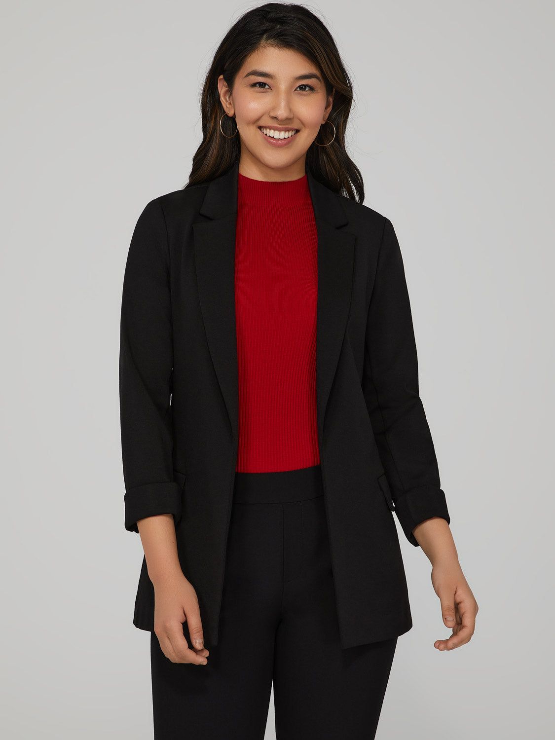Cuffed 3/4 Sleeve Blazer sold by Suzy Shier product image thumbnail 9