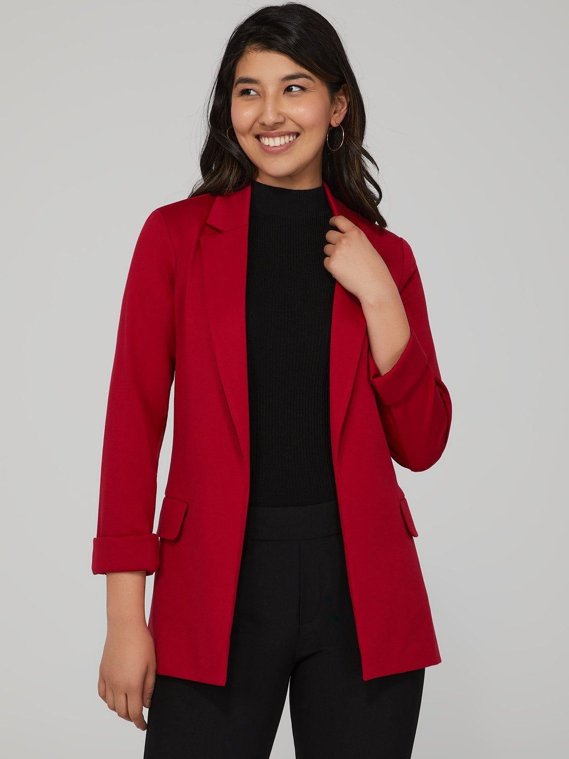 Cuffed 3/4 Sleeve Blazer sold by Suzy Shier product image thumbnail 5