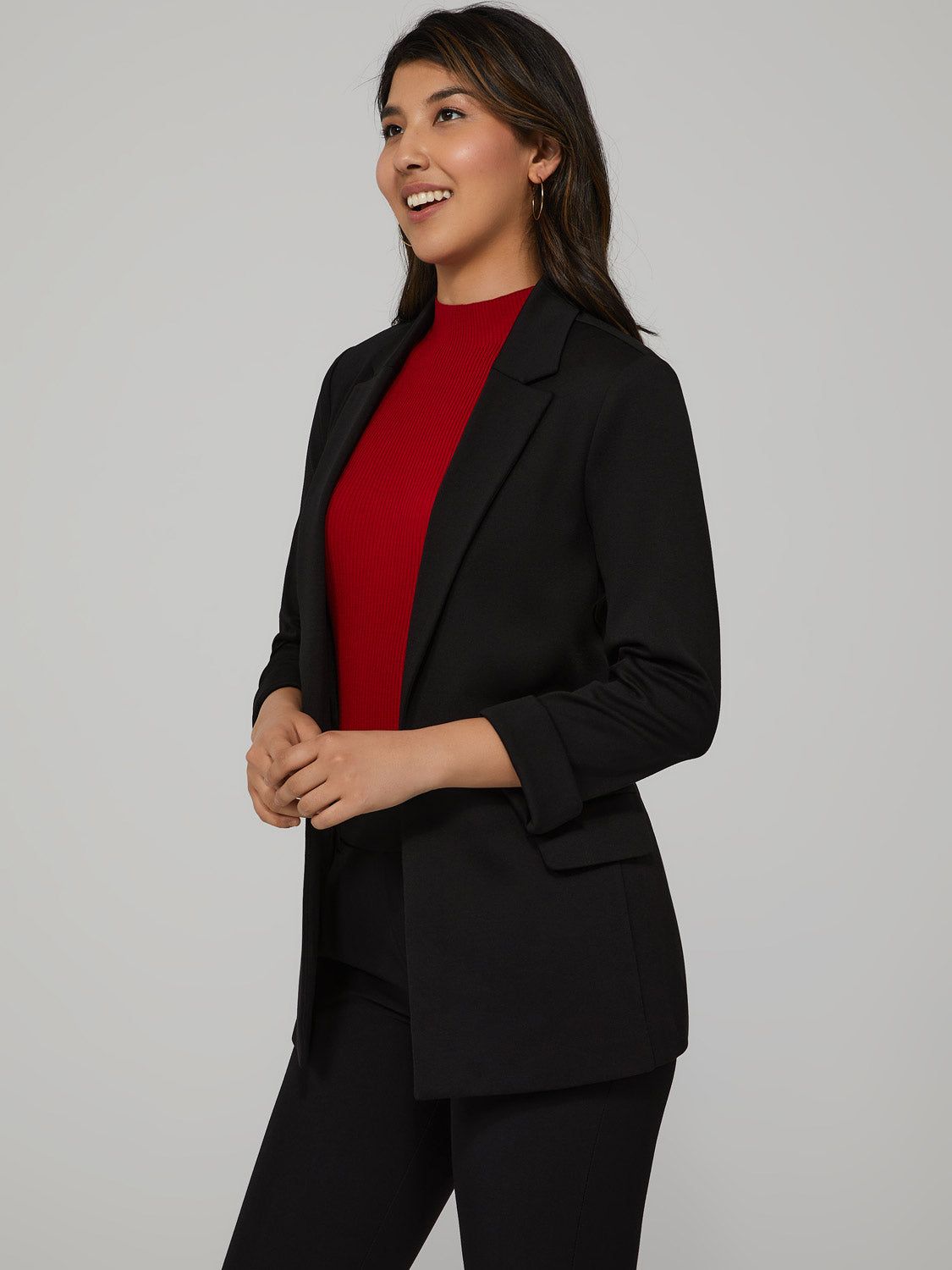 Cuffed 3/4 Sleeve Blazer sold by Suzy Shier product image thumbnail 10