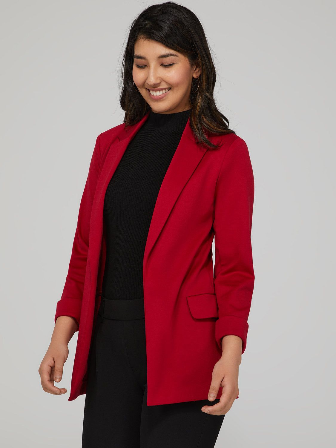 Cuffed 3/4 Sleeve Blazer sold by Suzy Shier product image thumbnail 6