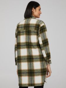 Oversized Longline Plaid Shacket sold by Suzy Shier