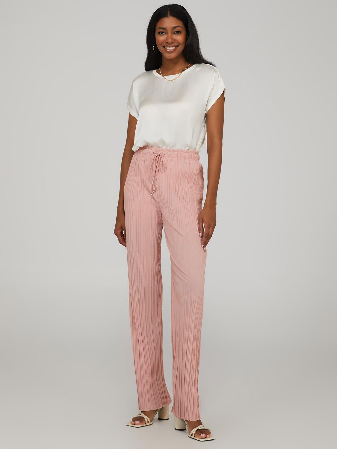 High-Rise Pleated Palazzo Pant sold by Suzy Shier product image thumbnail 2