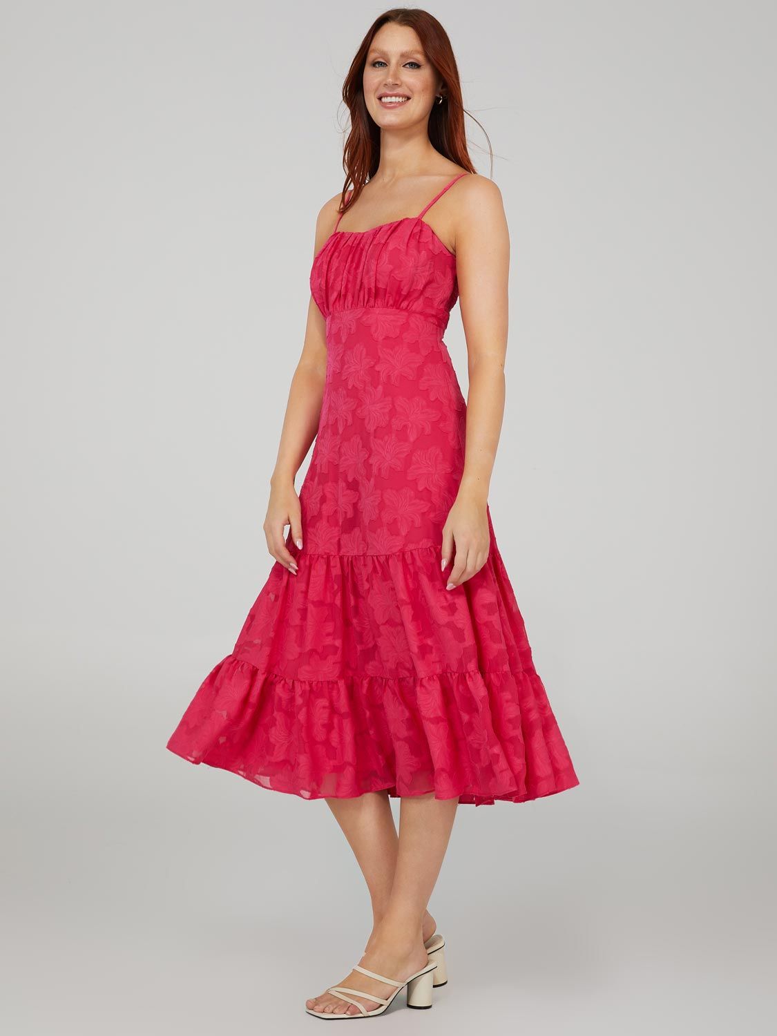 Spaghetti Strap 2-Tier Midi Dress sold by Suzy Shier product image thumbnail 3