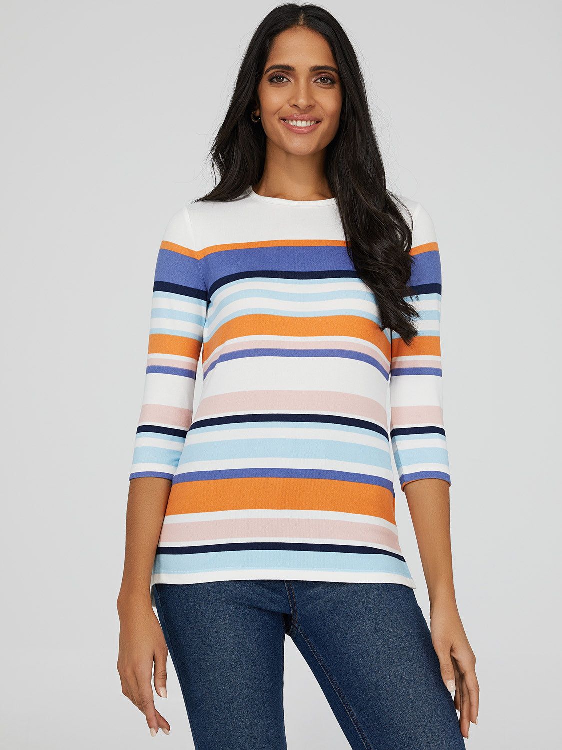 Striped Crew Neck Top sold by Suzy Shier