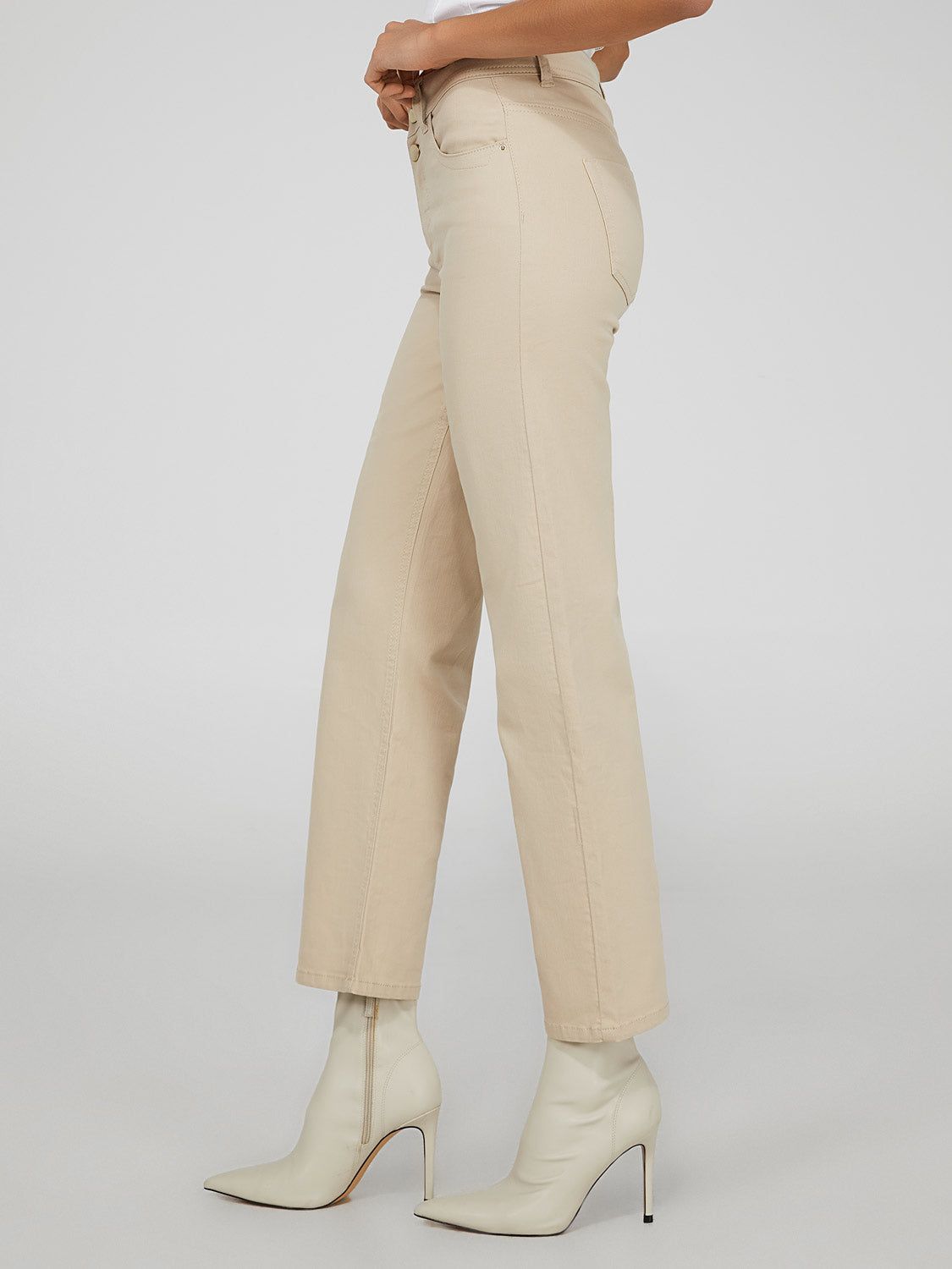 Cropped High-Waisted Straight Leg Pants sold by Suzy Shier product image thumbnail 4