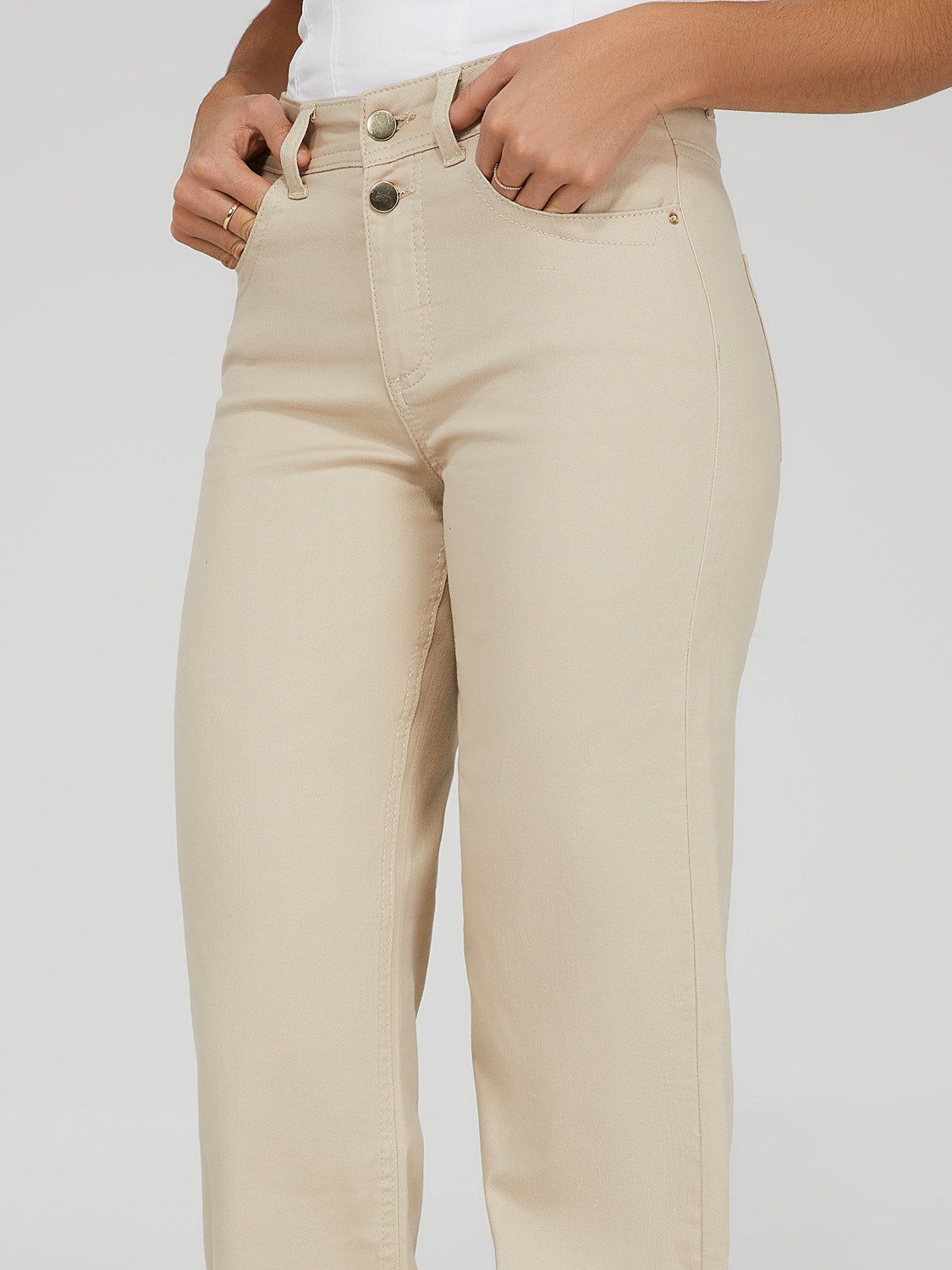 Cropped High-Waisted Straight Leg Pants sold by Suzy Shier product image thumbnail 3