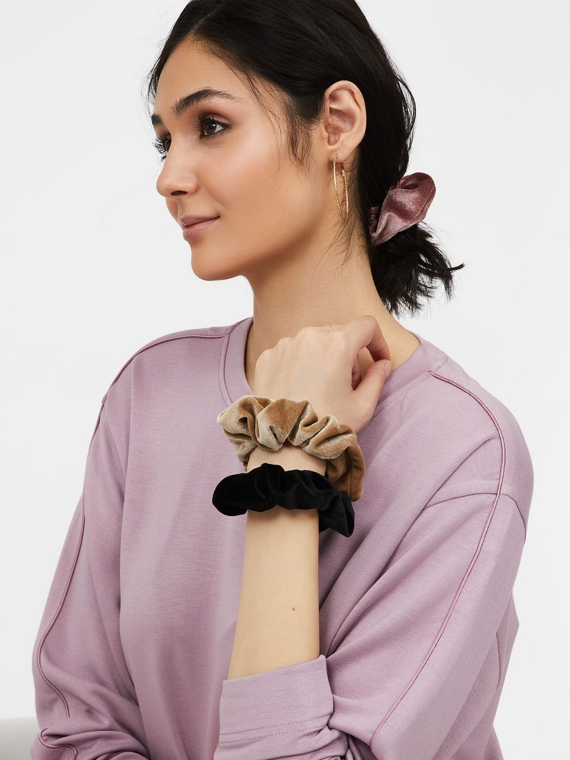 3-Pack Velvet Scrunchies sold by Suzy Shier