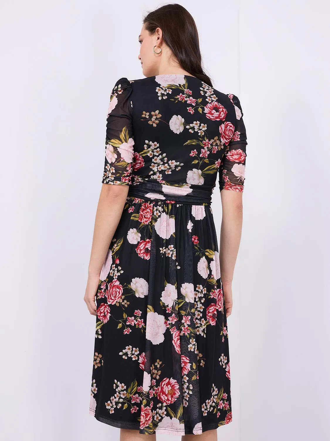 Floral Print Midi Dress With Pockets sold by Suzy Shier product image thumbnail 5