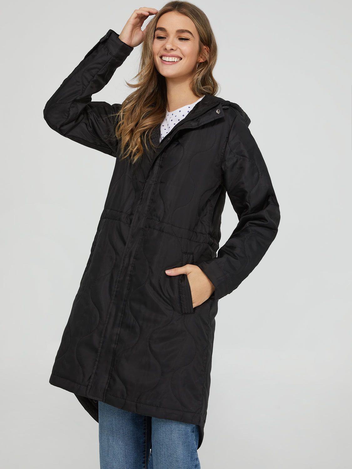 Lightweight Quilted Anorak Jacket sold by Suzy Shier product image thumbnail 6