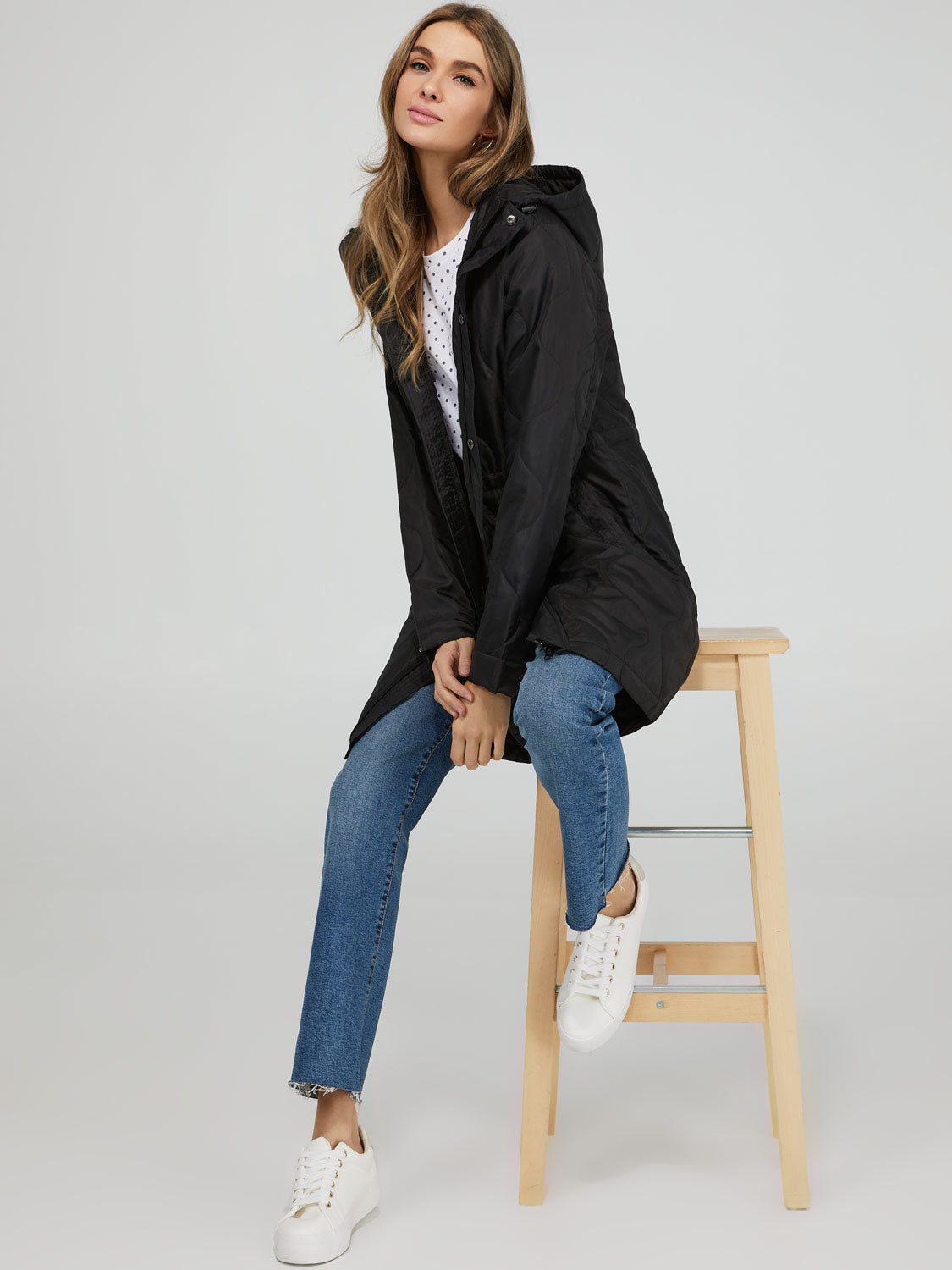 Lightweight Quilted Anorak Jacket sold by Suzy Shier product image thumbnail 5