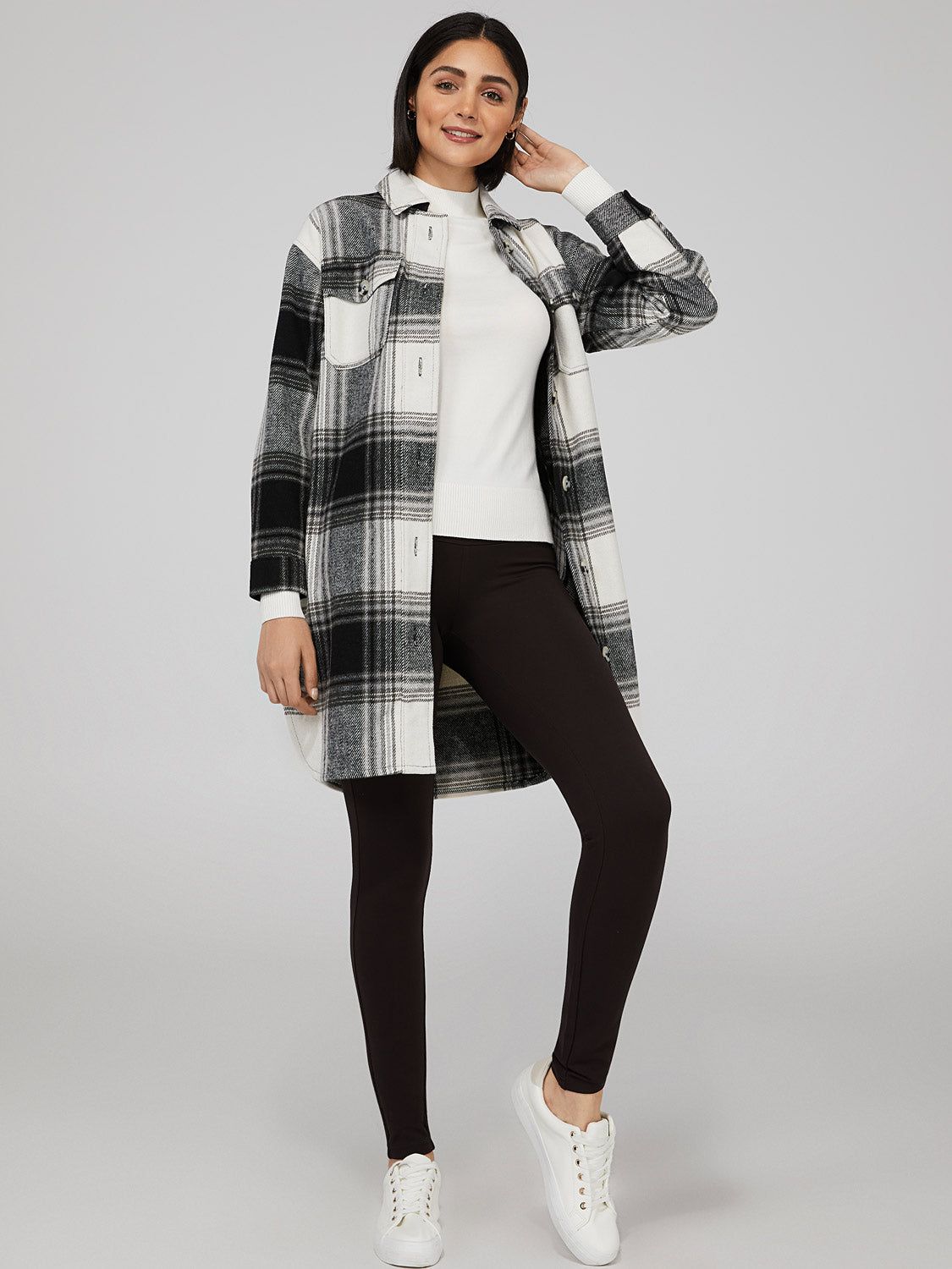 Classic Plaid Shacket sold by Suzy Shier product image thumbnail 2