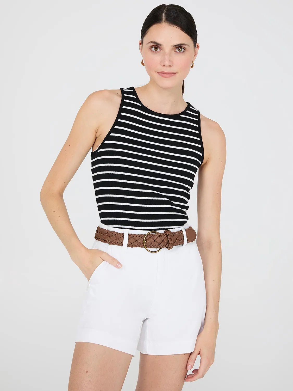 Belted Sateen Shorts sold by Suzy Shier product image thumbnail 2