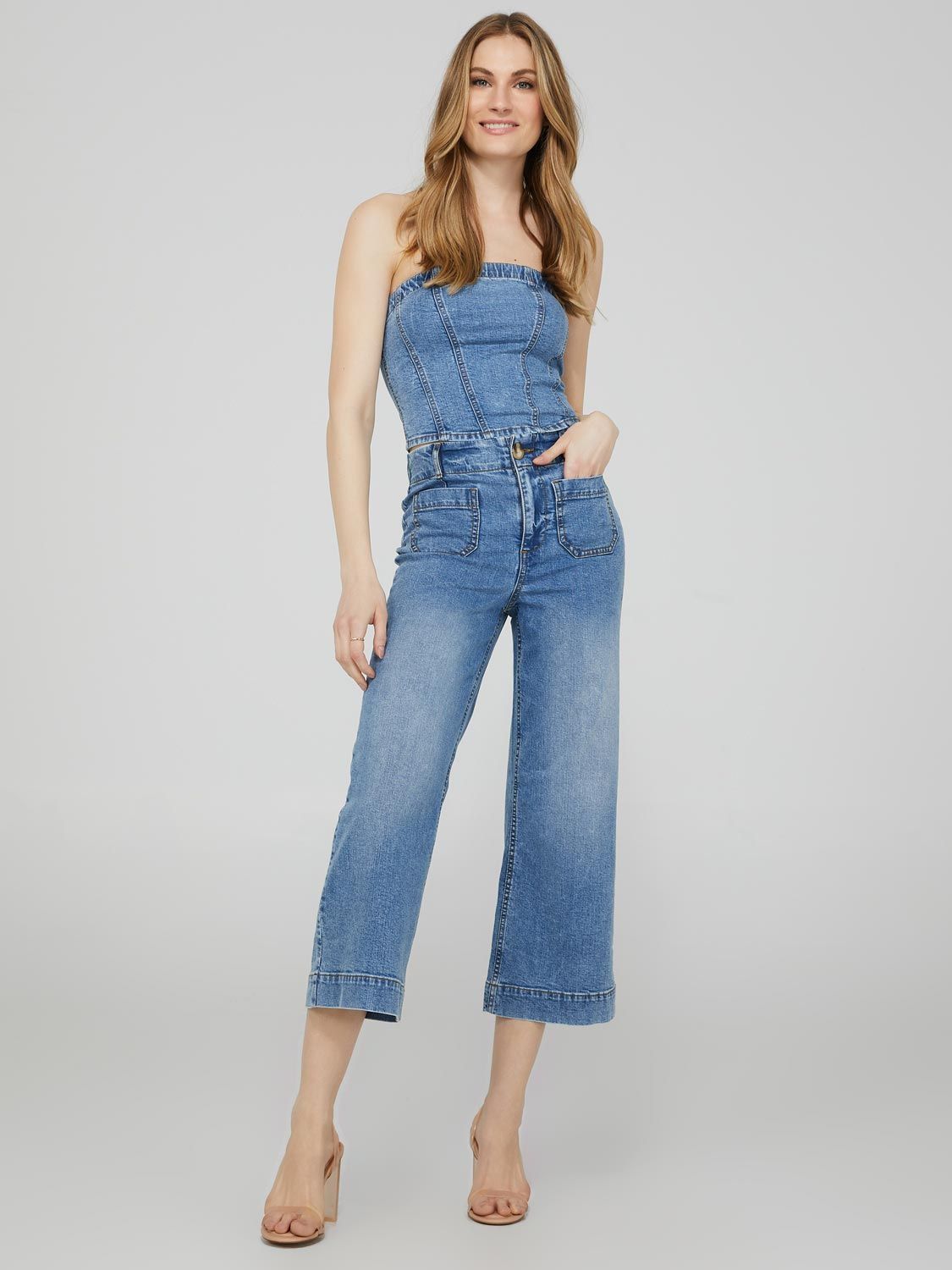 Denim Bustier Top sold by Suzy Shier product image thumbnail 2
