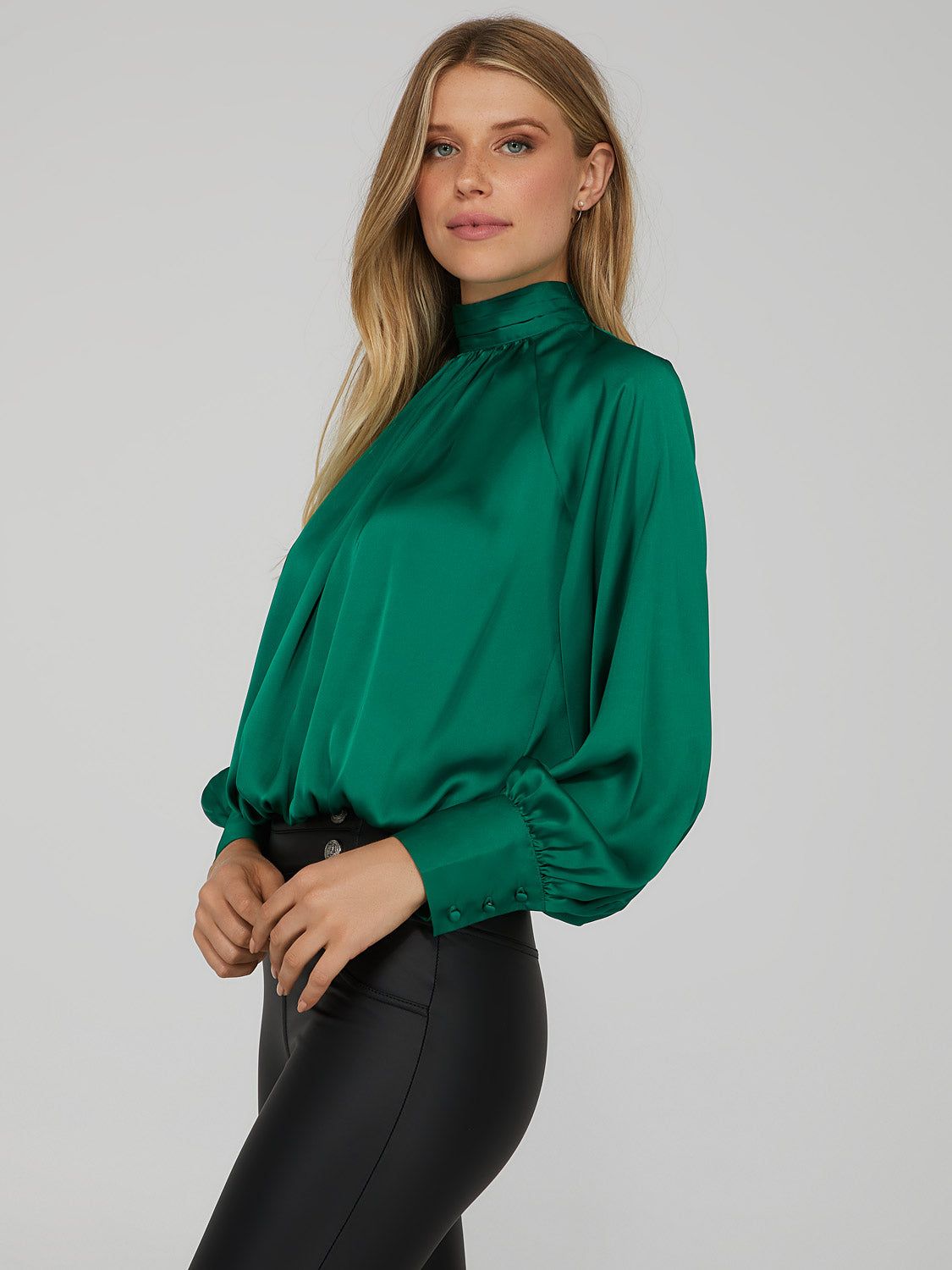 Satin High Neck Blouse sold by Suzy Shier product image thumbnail 3