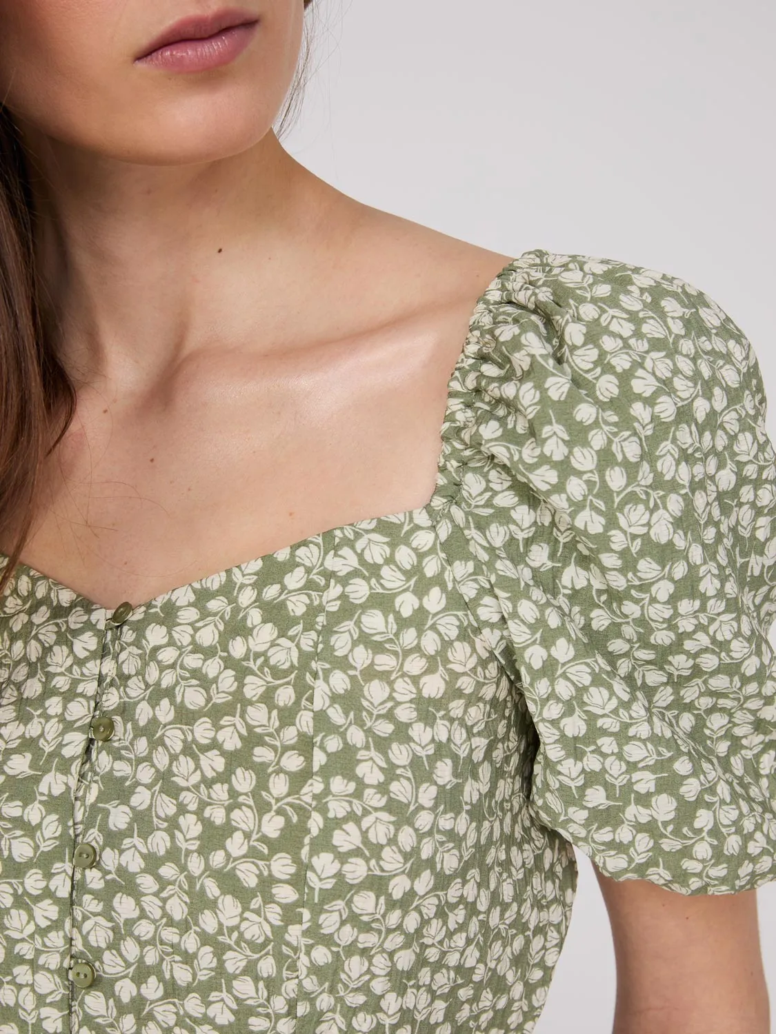 Floral Print Peplum Blouse sold by Suzy Shier product image thumbnail 3