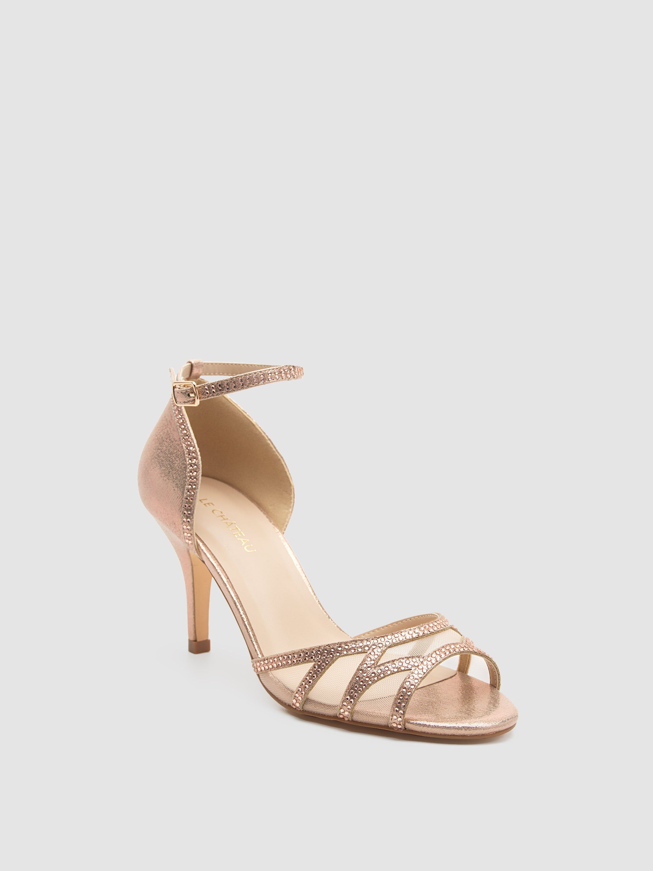 Jewelled Round Toe Mid Heel Sandal sold by Suzy Shier product image thumbnail 6