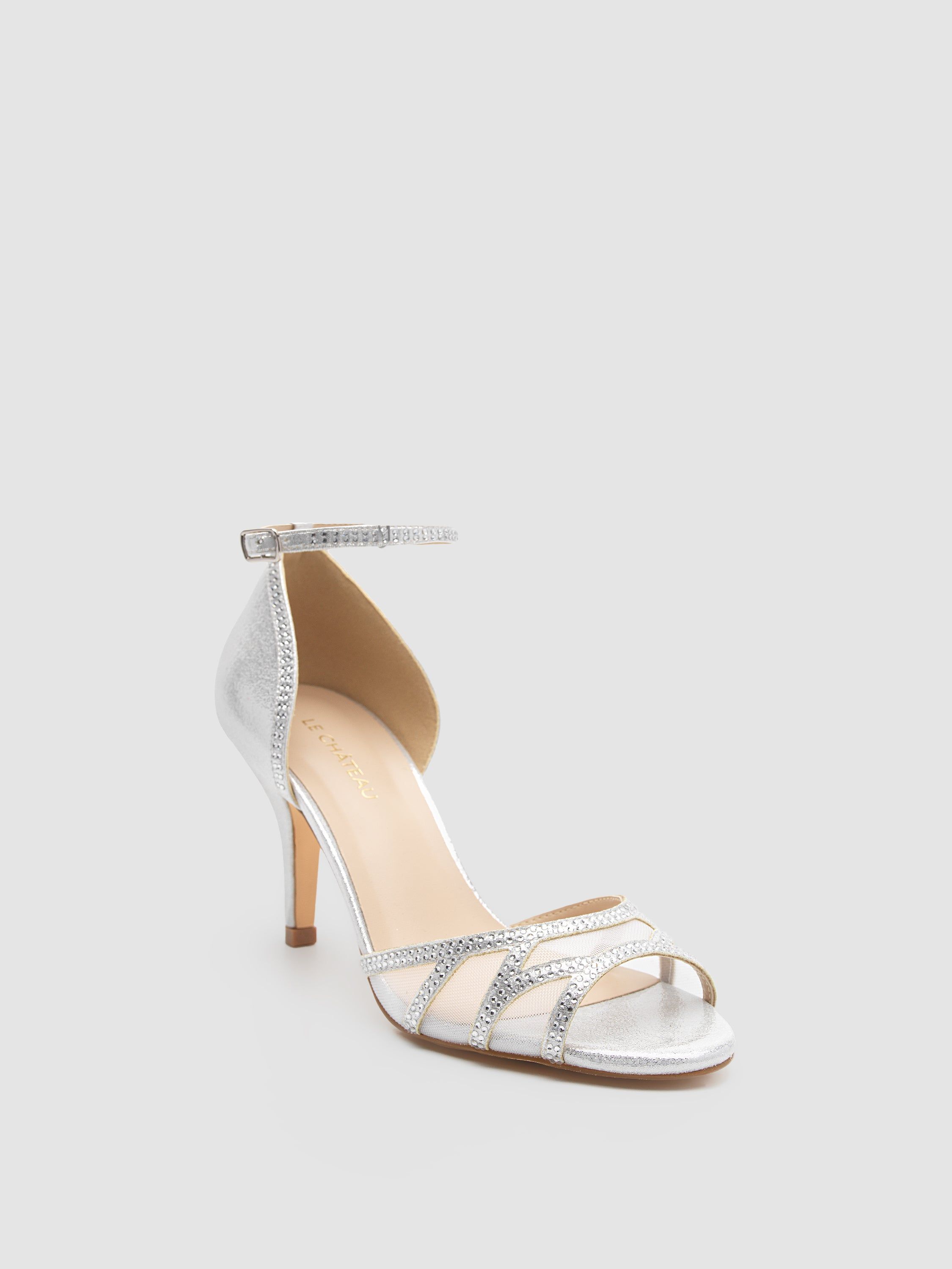 Jewelled Round Toe Mid Heel Sandal sold by Suzy Shier product image thumbnail 2