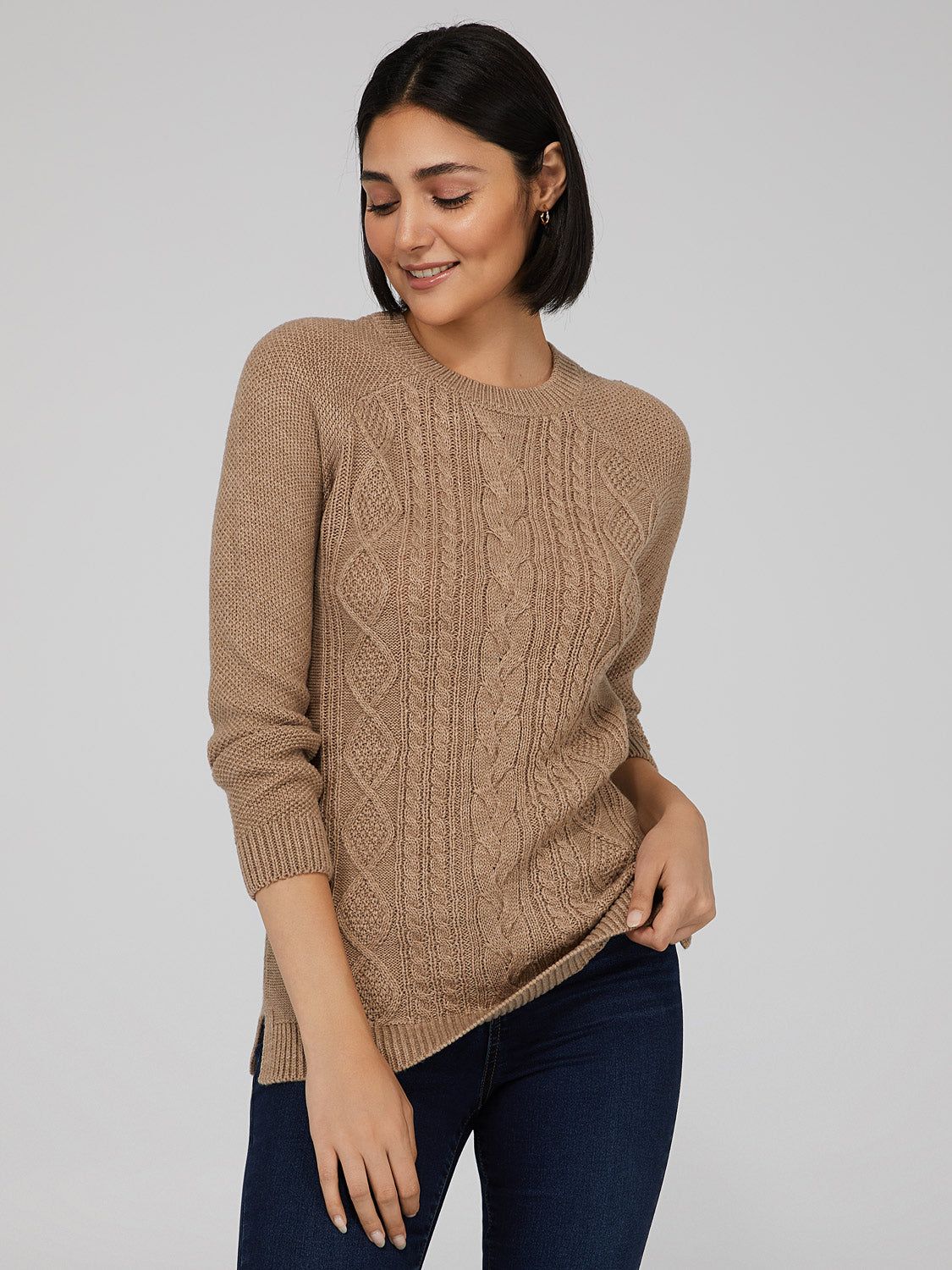 Multi Cable Knit Sweater sold by Suzy Shier product image thumbnail 5