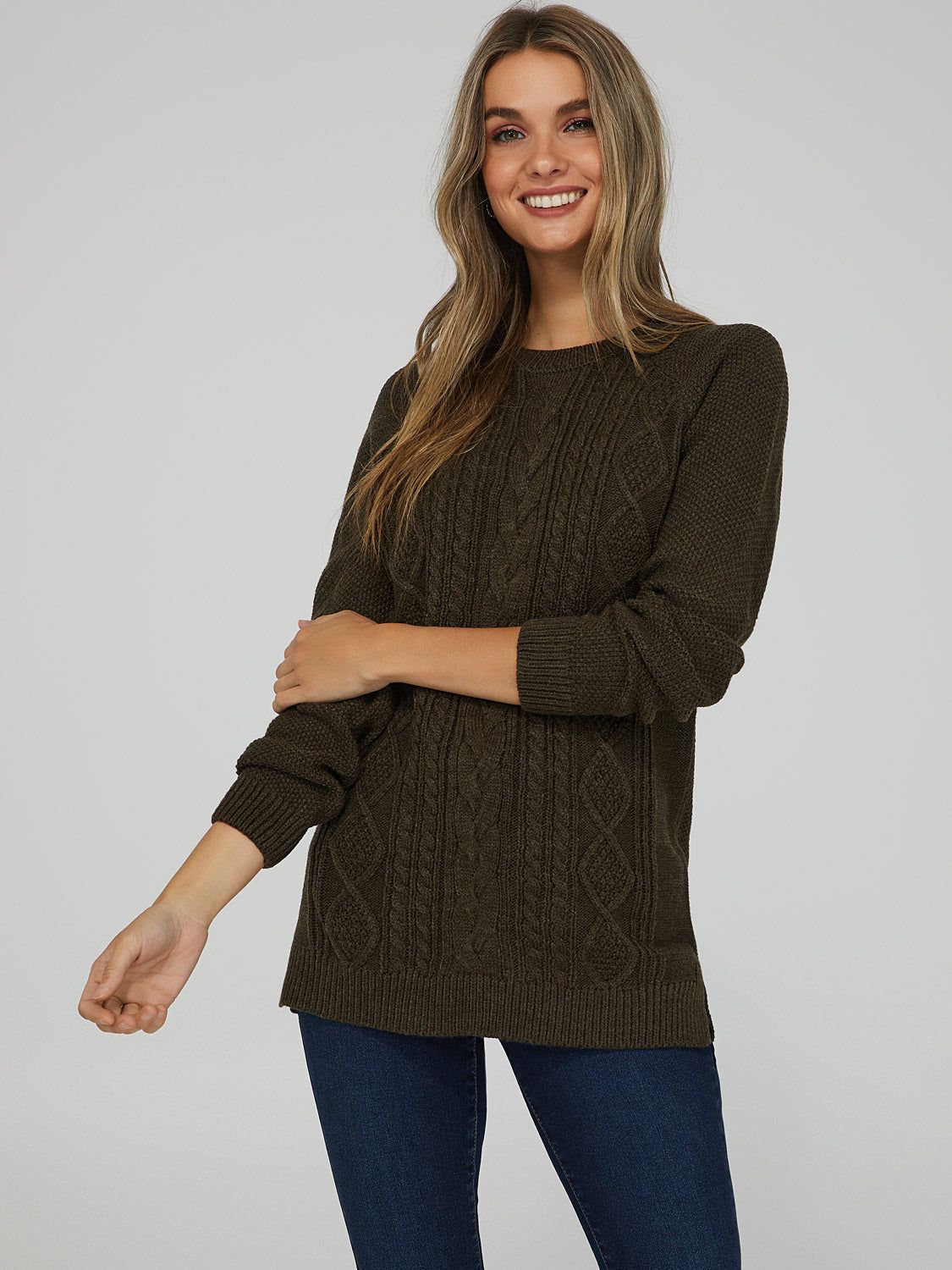 Multi Cable Knit Sweater sold by Suzy Shier product image thumbnail 9