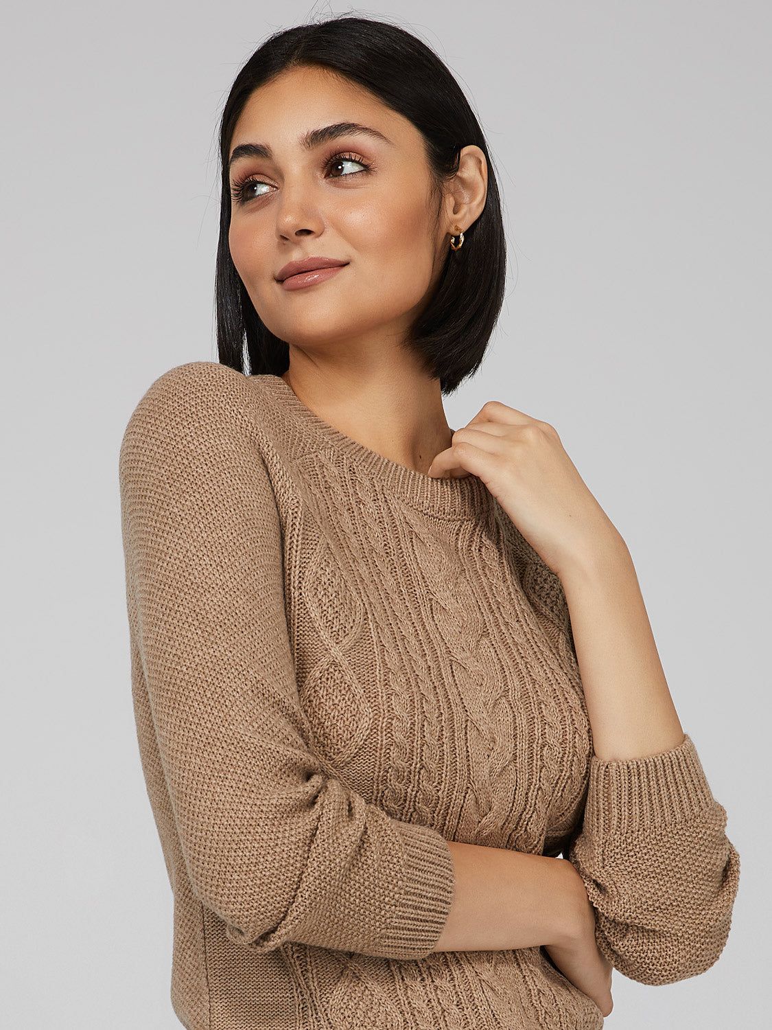 Multi Cable Knit Sweater sold by Suzy Shier product image thumbnail 6