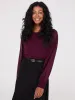Long Chiffon Sleeve Boat Neck Top sold by Suzy Shier