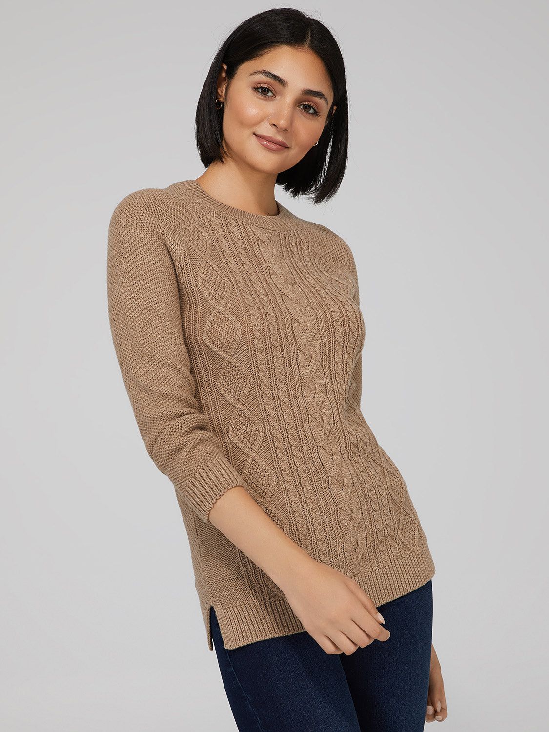 Multi Cable Knit Sweater sold by Suzy Shier product image thumbnail 7