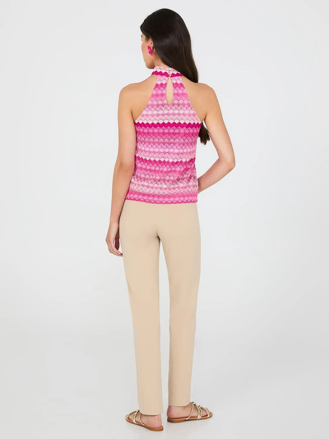 Printed Crochet Halter Neck Top sold by Suzy Shier product image thumbnail 5