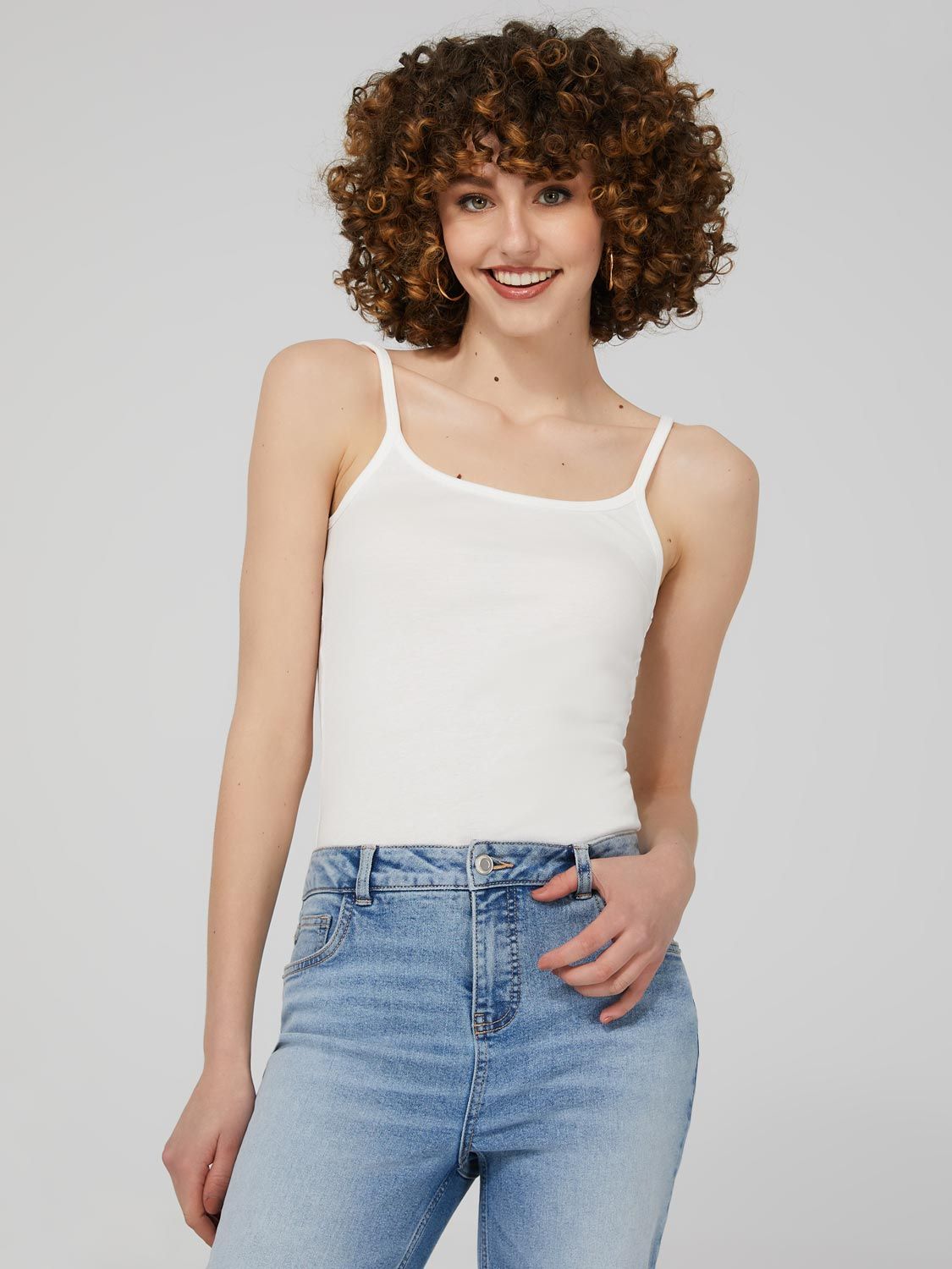 Ribbed Scoop Neck Tank Top sold by Suzy Shier