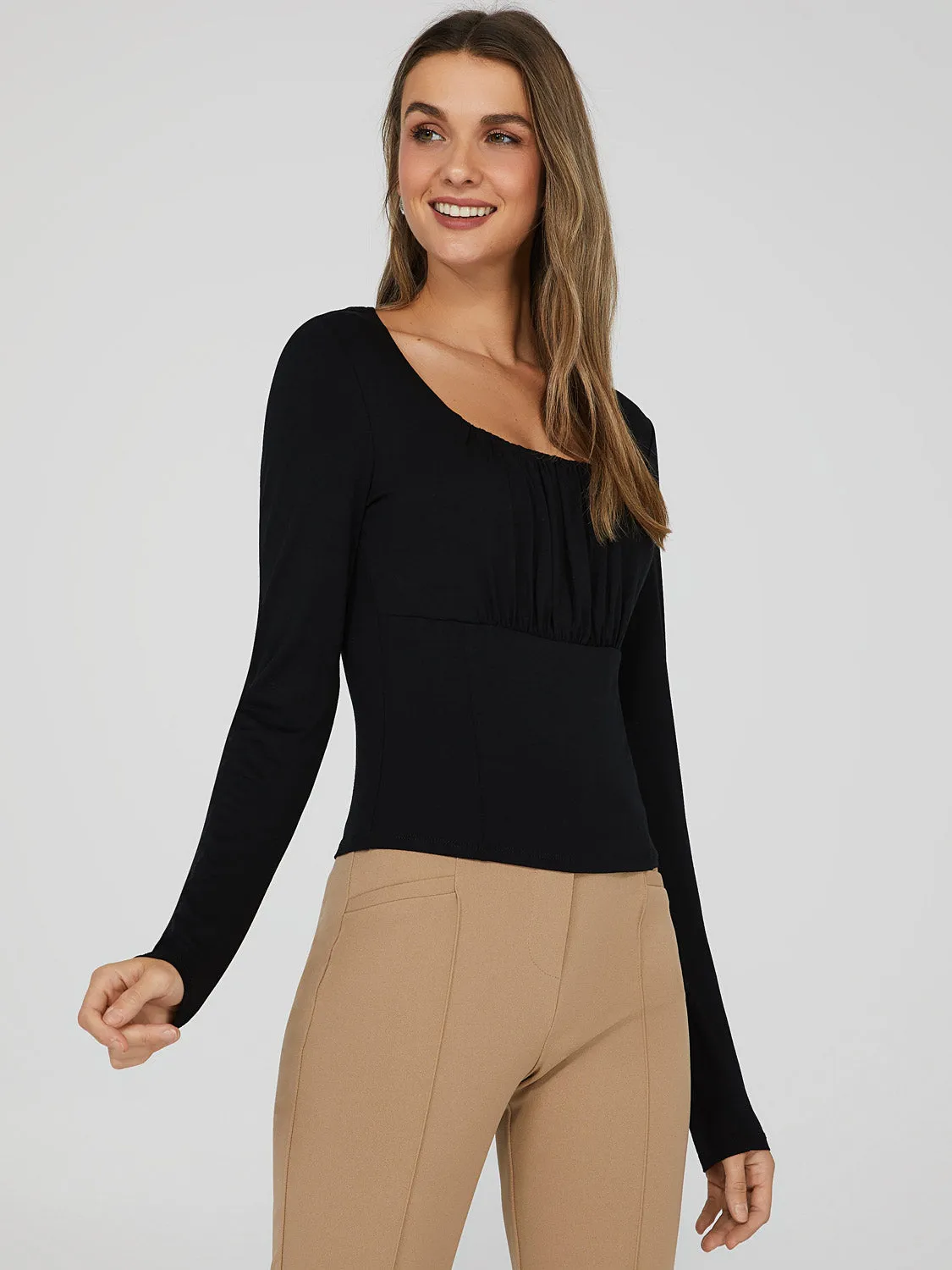 Square Neck Crop Top sold by Suzy Shier