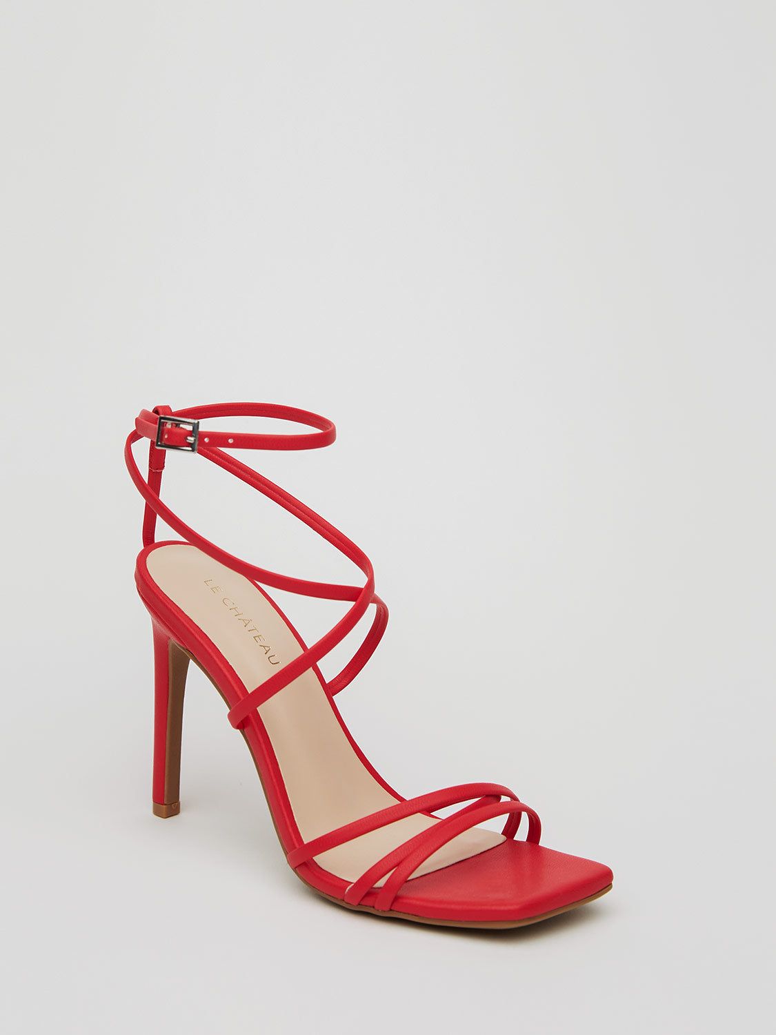 Faux Leather Strappy Square Toe High Heel Sandal sold by Suzy Shier product image thumbnail 14