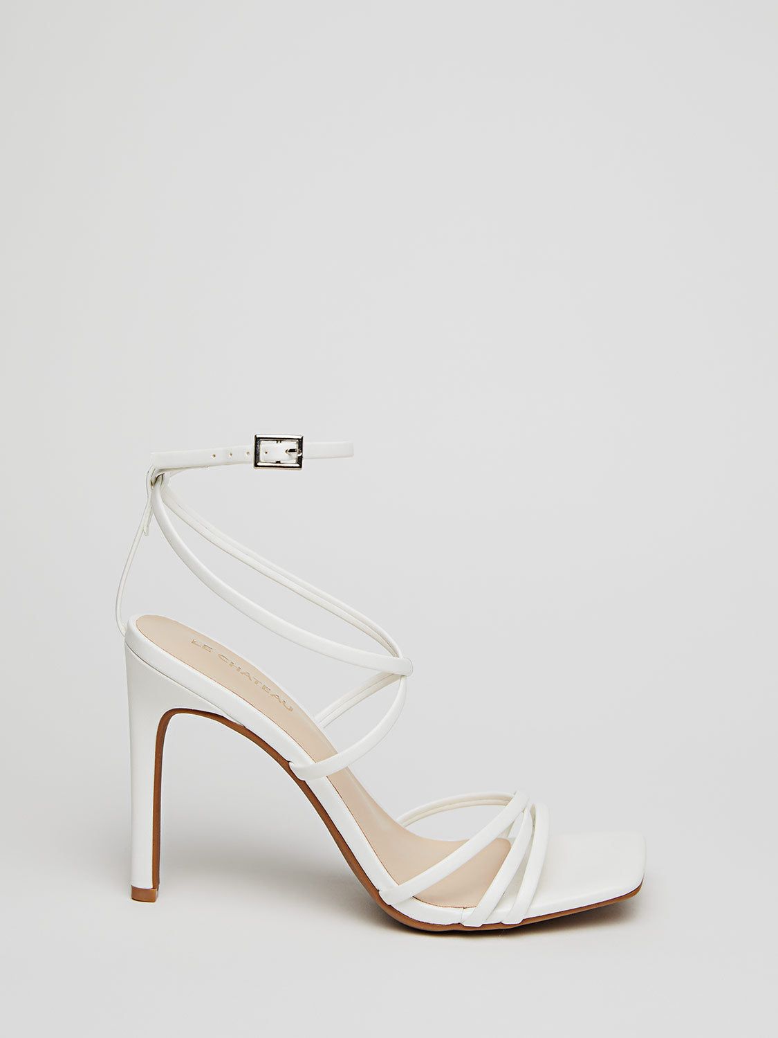 Faux Leather Strappy Square Toe High Heel Sandal sold by Suzy Shier product image thumbnail 5