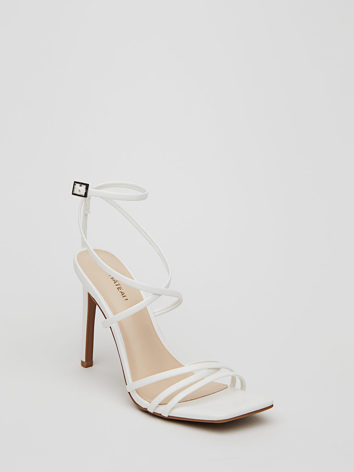 Faux Leather Strappy Square Toe High Heel Sandal sold by Suzy Shier product image thumbnail 6