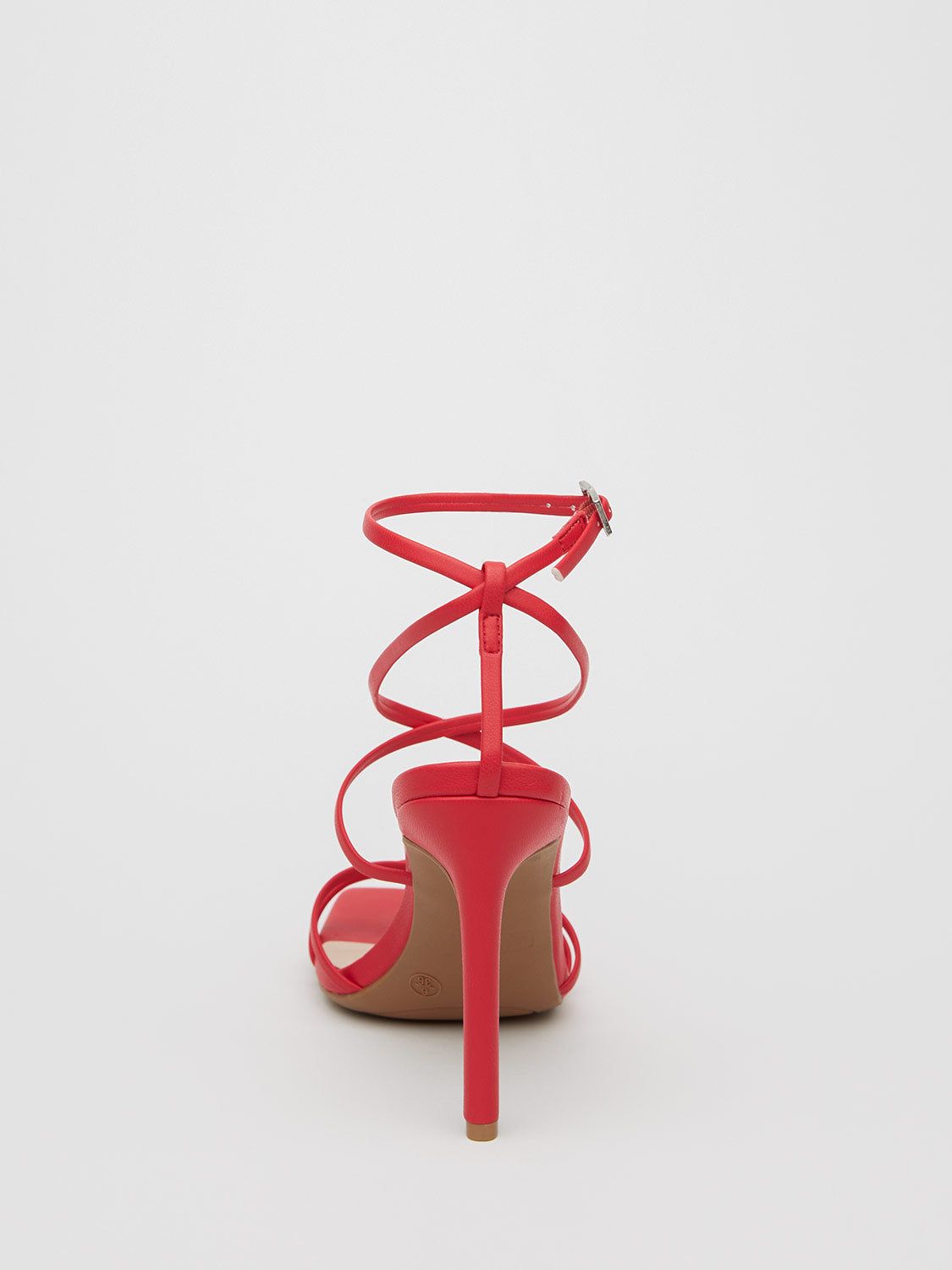 Faux Leather Strappy Square Toe High Heel Sandal sold by Suzy Shier product image thumbnail 16