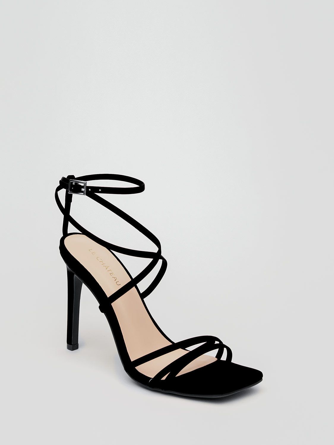 Faux Leather Strappy Square Toe High Heel Sandal sold by Suzy Shier product image thumbnail 10