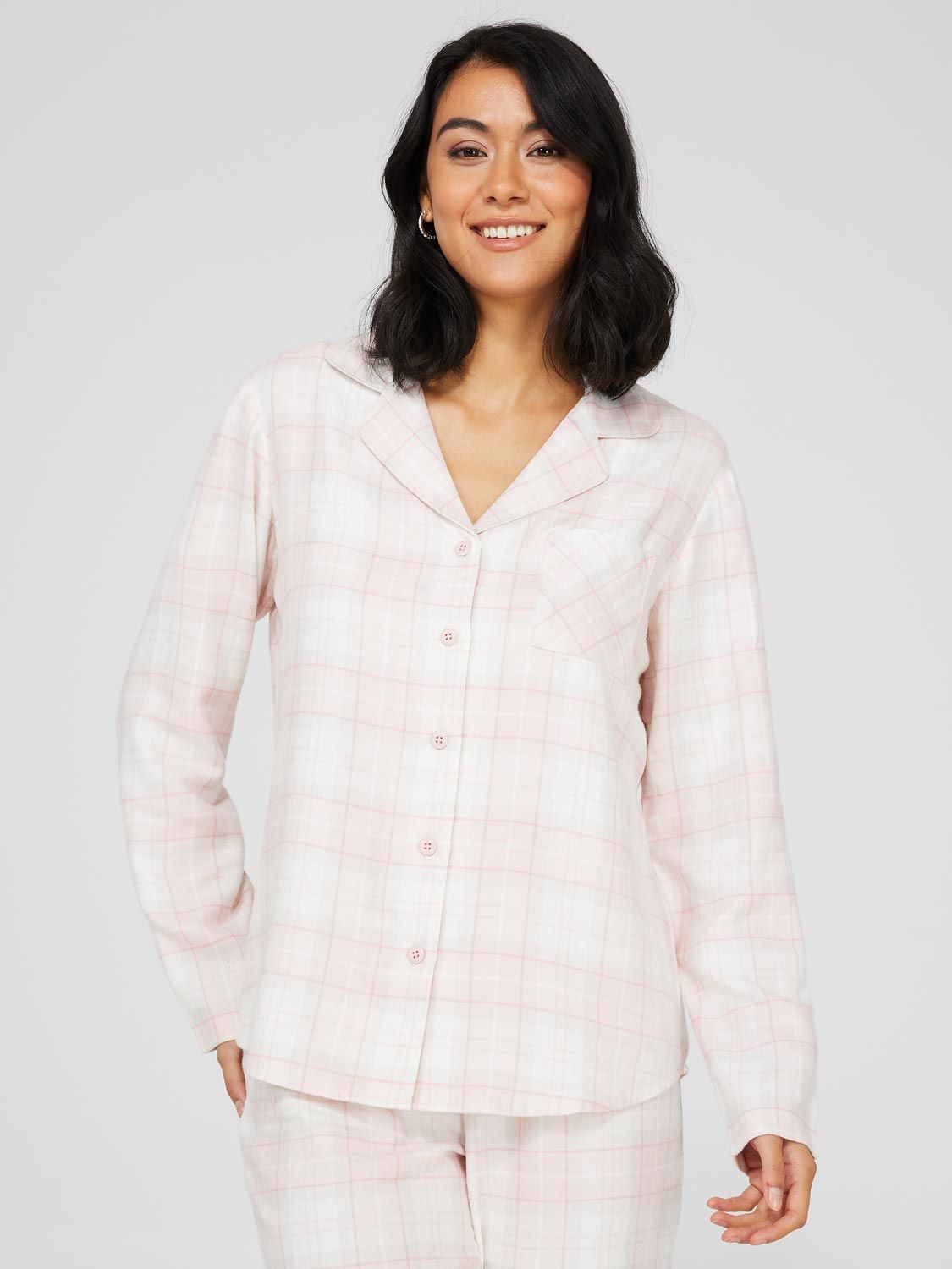 Plaid Button-Front Pajama Set sold by Suzy Shier product image thumbnail 2