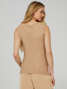 Shimmer Cowl Neck Top With Shirring Details sold by Suzy Shier